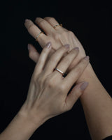 White shine square ring