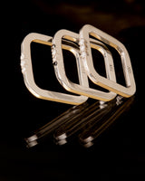 White shine square ring