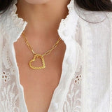 COLLAR BRAIDED LOVE BIG LINKS CHAINS