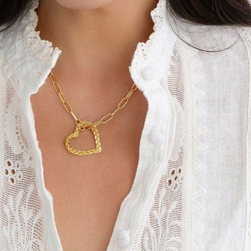 COLLAR BRAIDED LOVE BIG LINKS CHAINS
