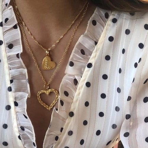 COLLAR HEART INITIAL